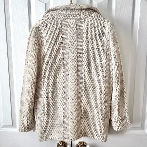 Blarney Woollen Mills Branigan Weavers Aran Sweater Coat Jacket (S) Rare Vintage - Picture 8 of 16